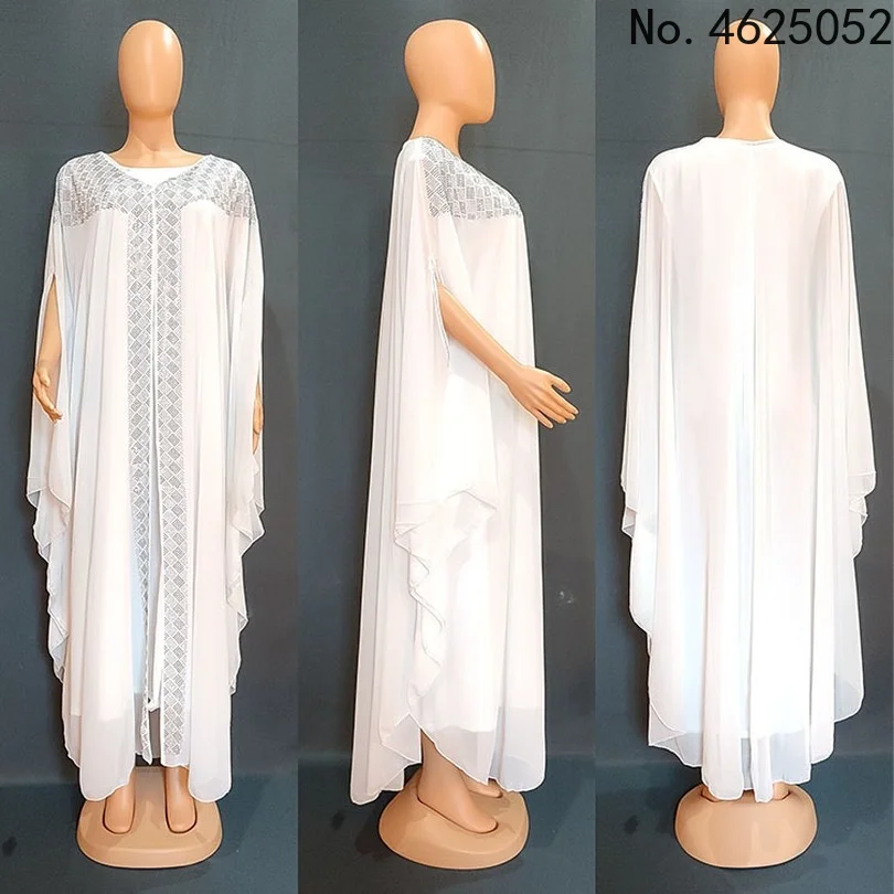 Платье африканские платья для женщин шифоновый Boubou Анкара Дашики комплект из 2