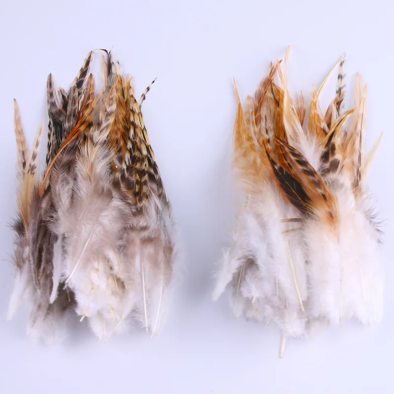 

100pcs Pheasant Chicken Feathers For Crafts 5-7 inch DIY Craft Rooster Plumas juju Hat Clothing Decoration Fly Tying Material