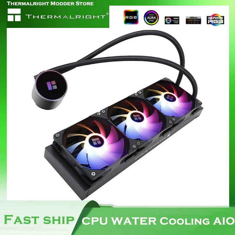 Термальрайт Фрозен Мэджик 360 АРГБ ПК Водяное охлаждение Кит Охладитель ЦП Металлический блок + Насос + 360Радиатор + Вентилятор для Intel AMD 5V вкл.