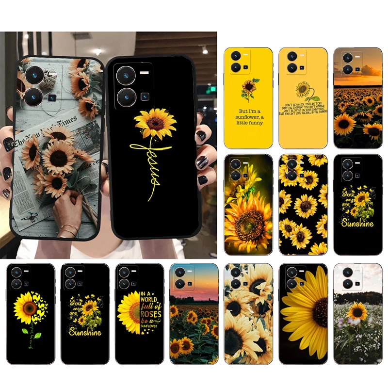 

Beautiful Flower sunflower Phone Case For VIVO Y53S Y33S Y22S Y11S Y31 Y21 Y70 Y20 Y21S Y72 Y35 Y51 Y01 V23E V21 V23 V21E Case