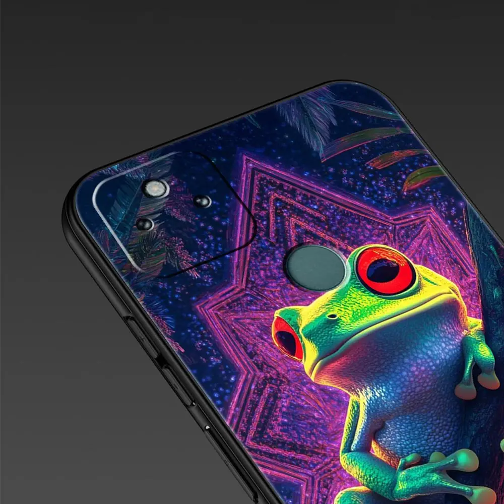Фото Чехол для телефона Google Pixel 10 9 8 7 6 7A 6A Pro, противоударный, из мягкого ТПУ, с реалистичным принтом лягушки, для моделей 10 9 Pro XL Shell Capas Fundas №3