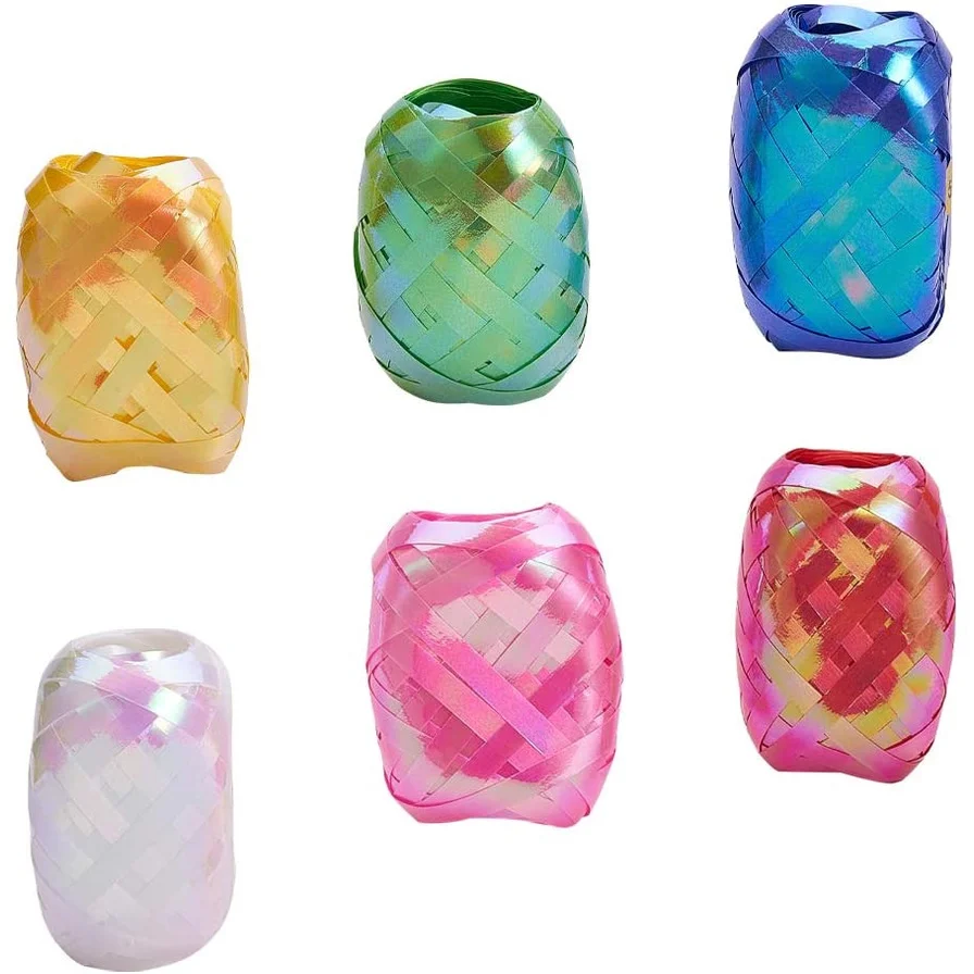 

180 м (196,85 ярдов), пластиковые ленты для завивки шаров, ширина 5 мм, цветная металлическая лента для завивки для вечеринки и