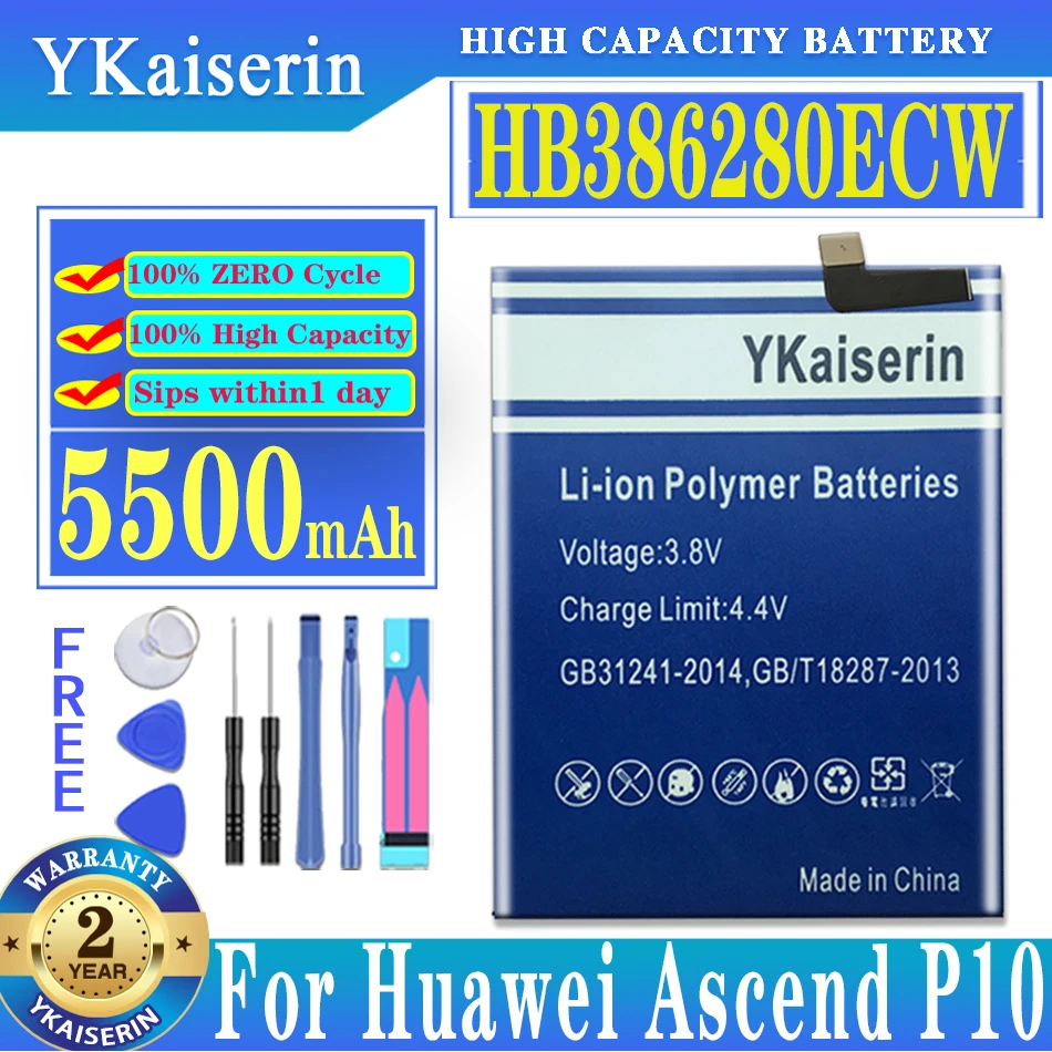 

HB386280ECW 5500mAh Battery for Huawei Ascend P10 Honor 9 STF-L09 STF-AL10 STF-AL00 VTR-AL00 VTR-L09 VTR-L29