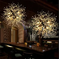 Modern Creative Art Colorful Pearl Dandelion Chandelier Fireworks Light Ball Room Shop Commercial Restaurant Star Chandelier