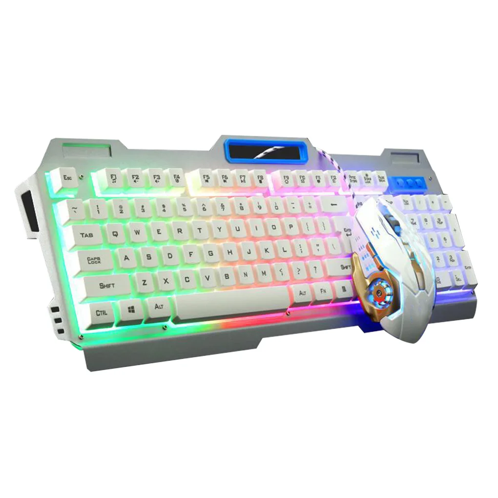 

Проводная RGB подсветка клавиатура мышь комплект механический сенсорный USB игровой компьютер клавиатура