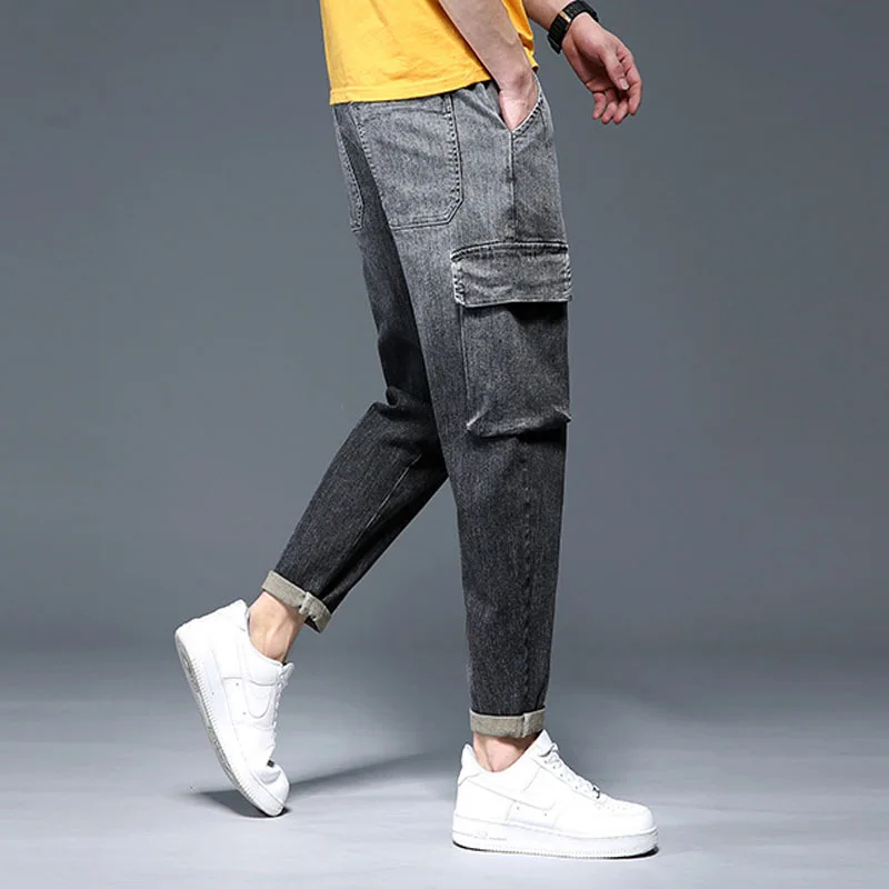 22 Fashion Jeans for Men Street Fashion Gradient Alphabet Print Jeans Men Youth Men's Casual Pants Baggy Jeans Men Clothing