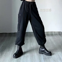 houzhou black sweatpants women joggers casual jogging high waist harem pants female harajuku streetwear loose trousers hip hop