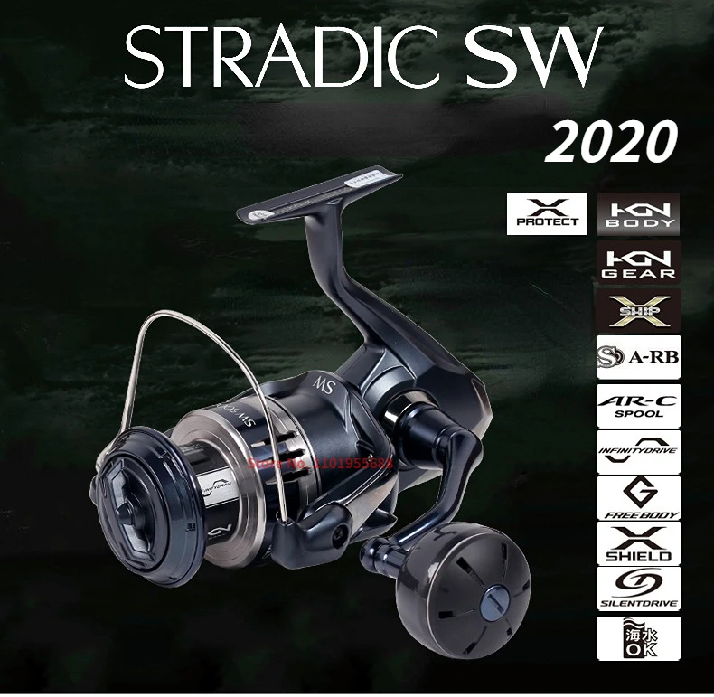 

Original Shimano 2020 STRADIC SW 4000 5000 6000 8000 10000 Infinity Drive Tech Spinning Fishing Reels Saltwater Fishing Wheel