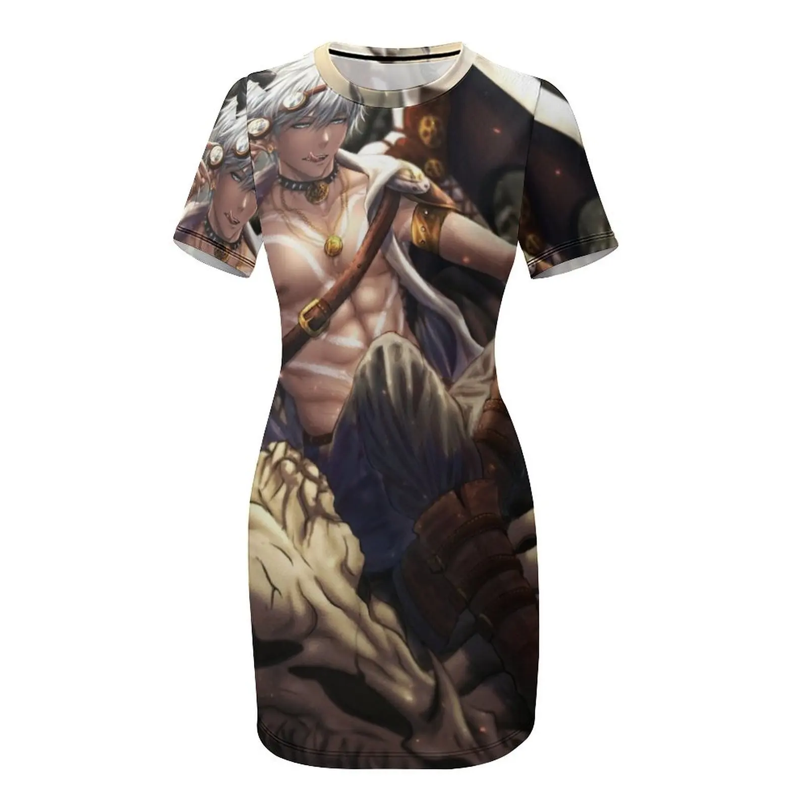 Платье Mammon obey me с короткими рукавами свободное летнее платье женская одежда