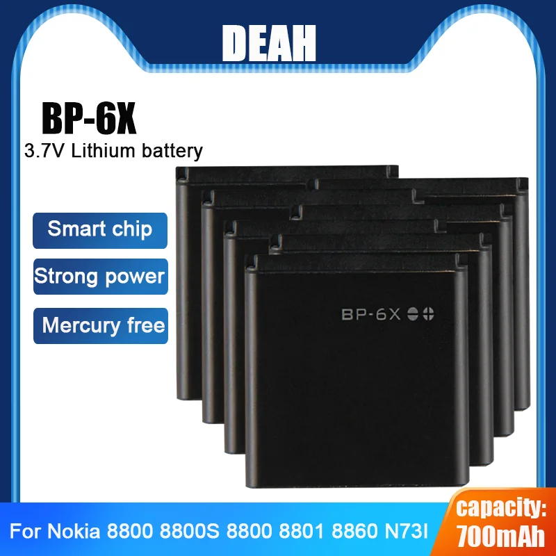 3 7 V 700mAh BP-6X BP6X BP 6X литиевая фотобатарея для Nokia 8800 8800S 8801 Sirocco N73I запасная батарея -