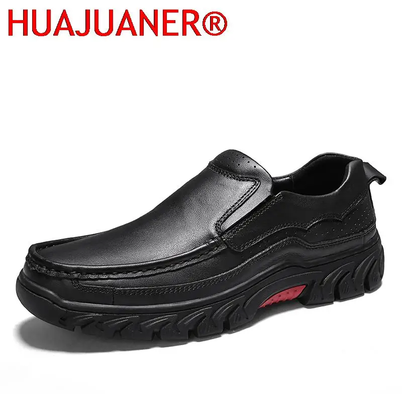 

Mens Shoes Casual Tooling Genuine Leather Loafers Men Comfortable Outdoor Shoes High Quality Male Gents Slip on Luxury Sneakers