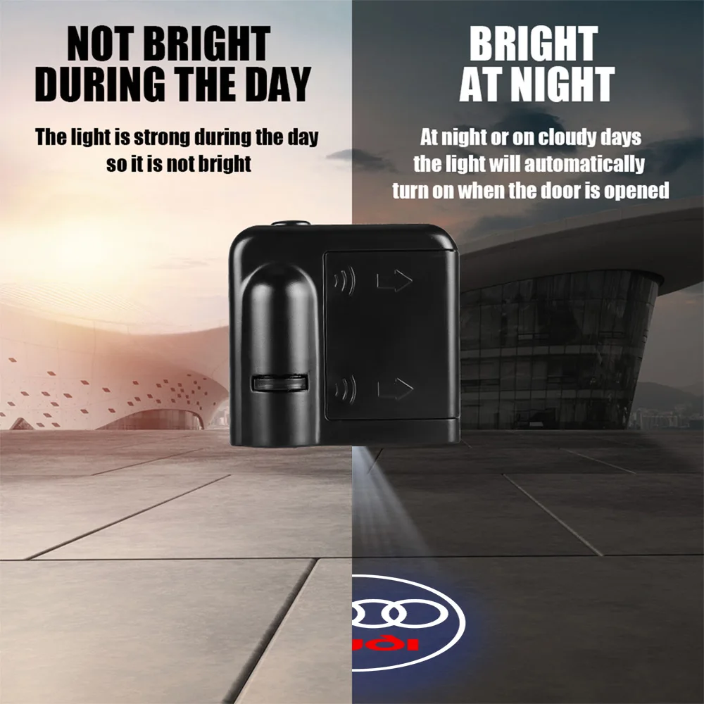 Светодиодная HD лампа проектора Беспроводная приветствия двери автомобиля для Audi