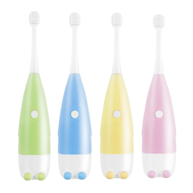 

Electric Toothbrush with 2 Brush Heads Battery Operated Oral Hygiene Teeth Brush Soft Fur for Children