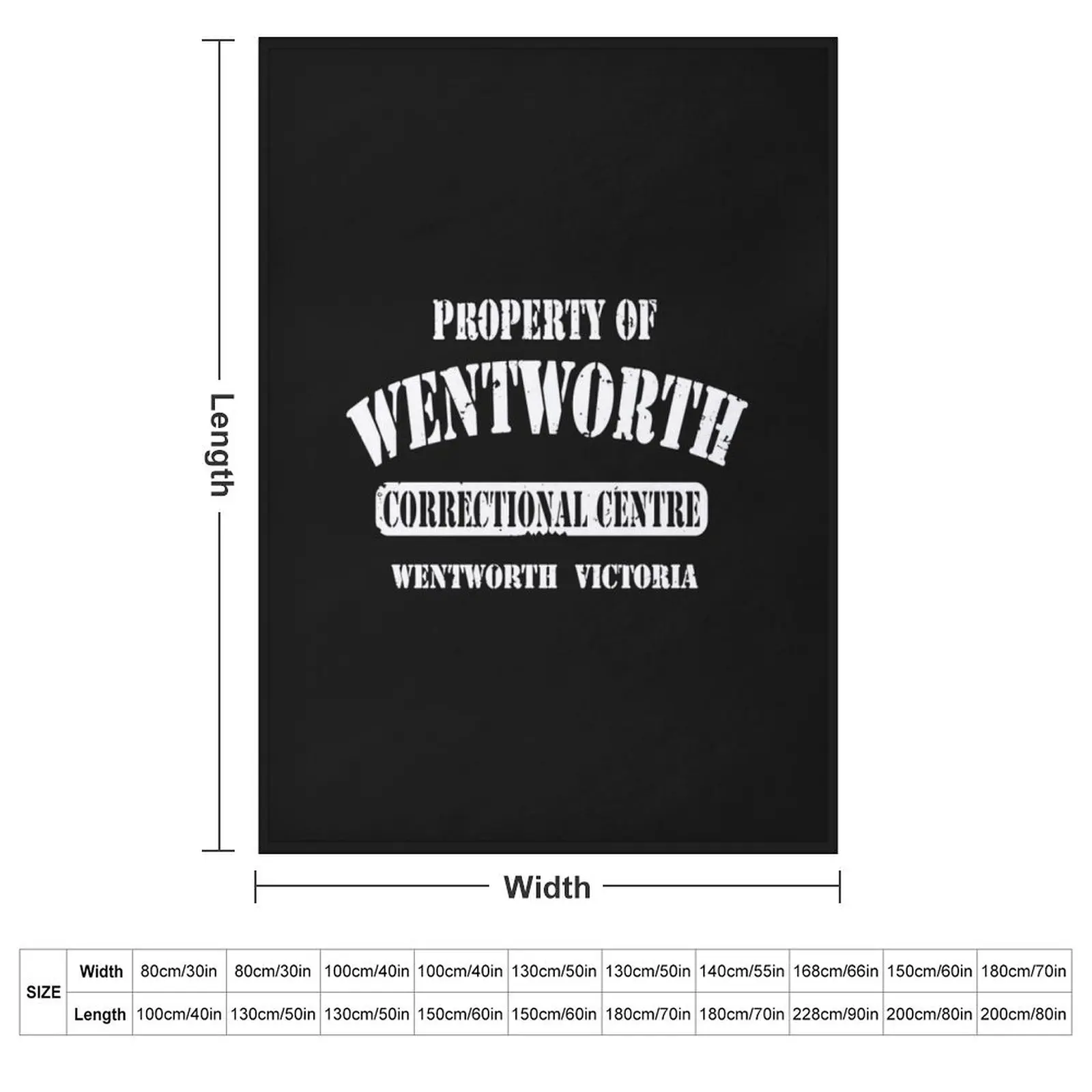 Одеяло Prop-erty of Wen-tworth Prison рождественские подарки мягкие большие одеяла для волос