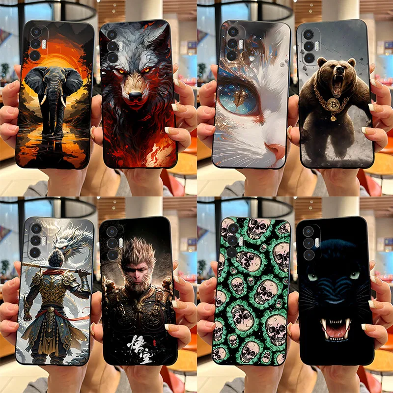 Чехол для Tecno Pova 3 LF7n Black Myth Wukong противоударный чехол Pova3 Coque
