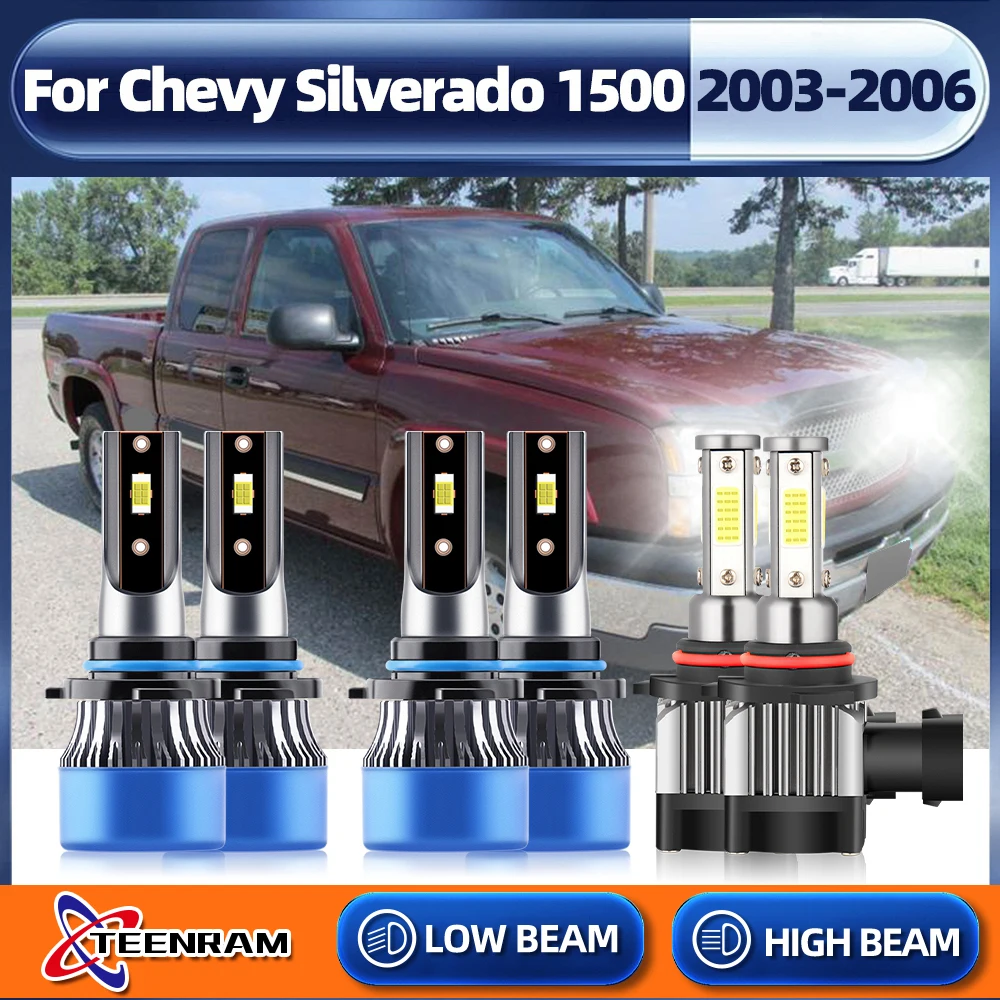 6000k Car Lights Fog Light For Chevy Silverado 1500 2003 2004 2005 2006