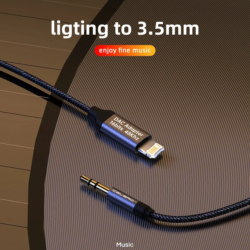 Для Iphone 14 Plus 13 Pro 8-контактный разъем 3 5 мм штекерный Aux-кабель для Apple 12 Mini 11pro Max Xr