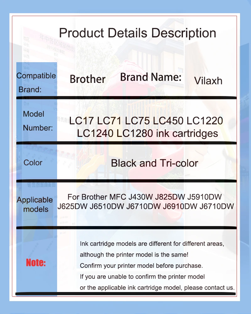 Vilaxh набор картриджей для Brother LC 1240