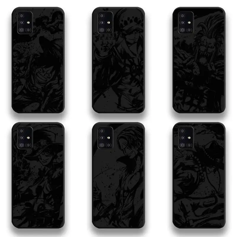 

Anime One Piece black and white Phone Case For Samsung Galaxy A52 A21S A02S A12 A31 A81 A10 A20E A30 A40 A50 A70 A80 A71 A51 5G