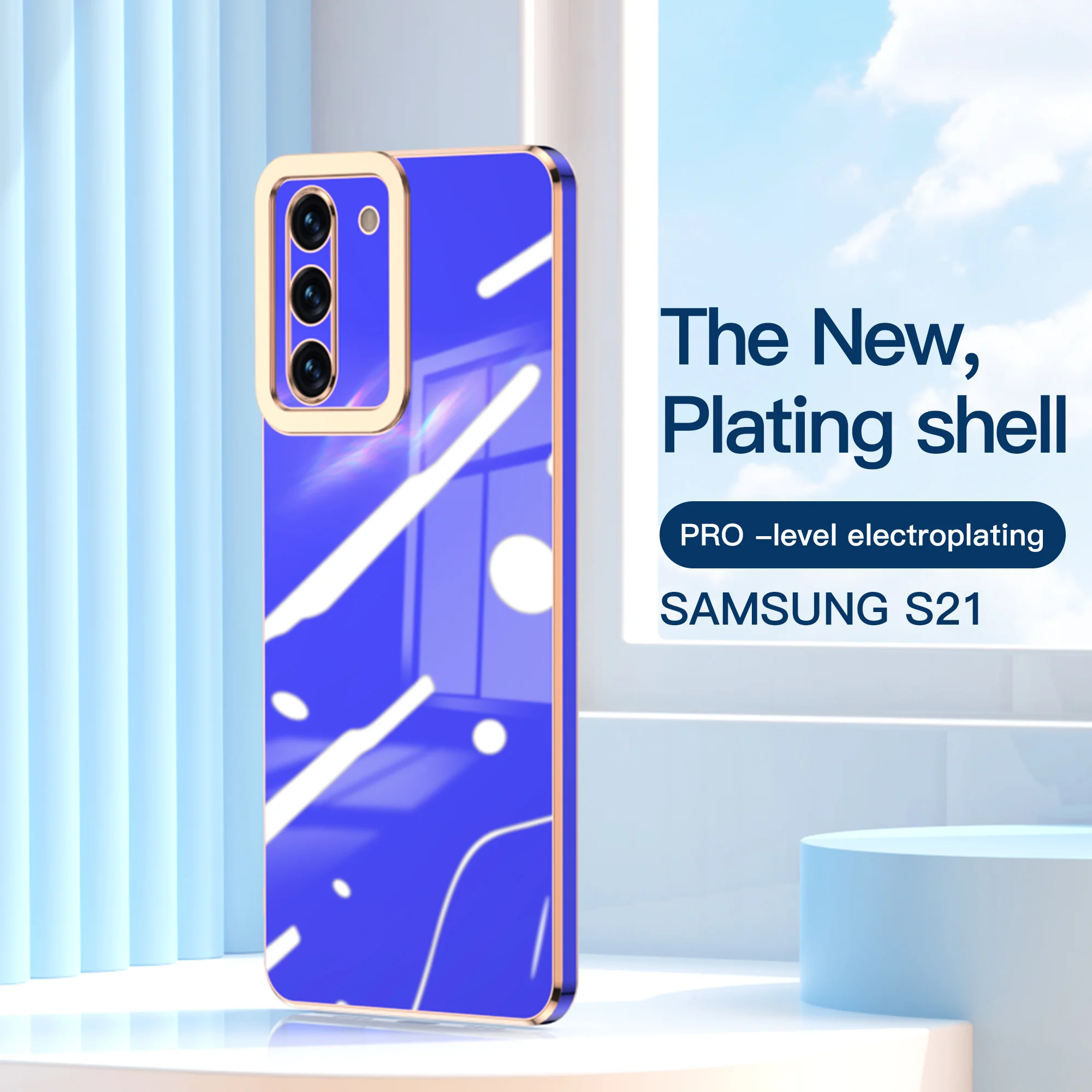 

Tongying electroplating mobile phone case for Samsung Galaxy S21 S21 FE S21 Plus 21 Ultra Samsung S22 Soft Electroplated Cover