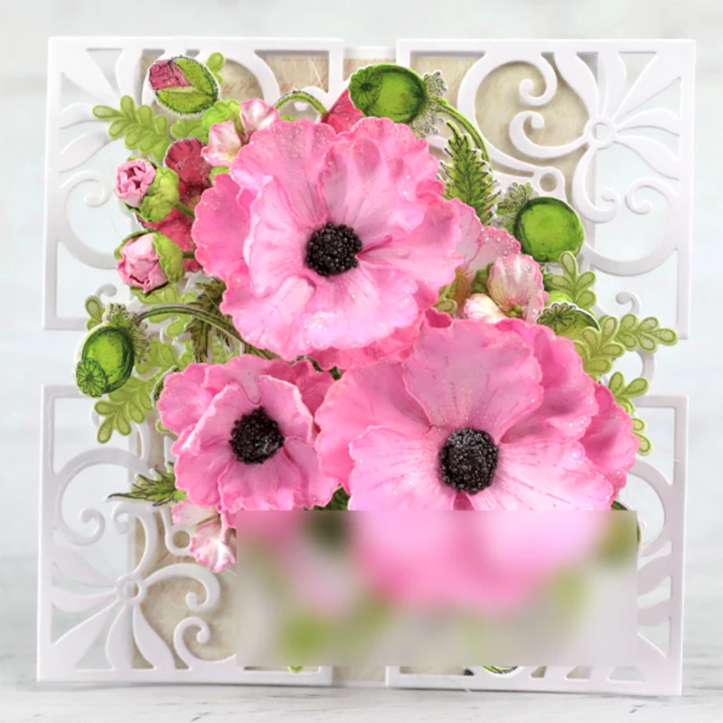 Новинка 2022 набор штампов с многослойным рисунком растений и цветов для резки