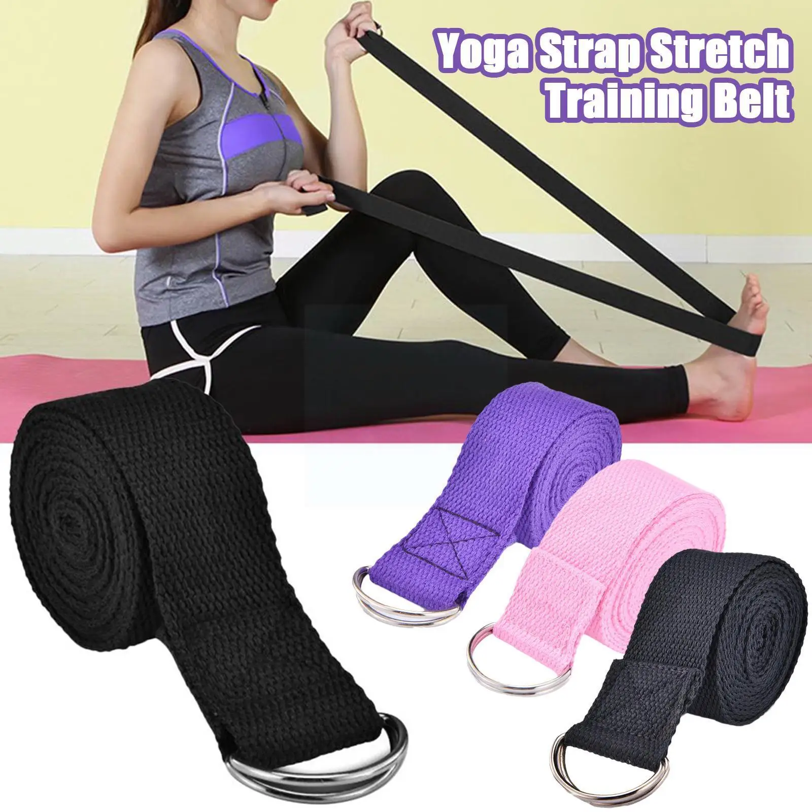 

Sport Yoga Strap Durable Exercise Straps Adjustable Buckle Gives Flexibility For Yoga Stretching Pilates Yoga Exercise Pila H6d8
