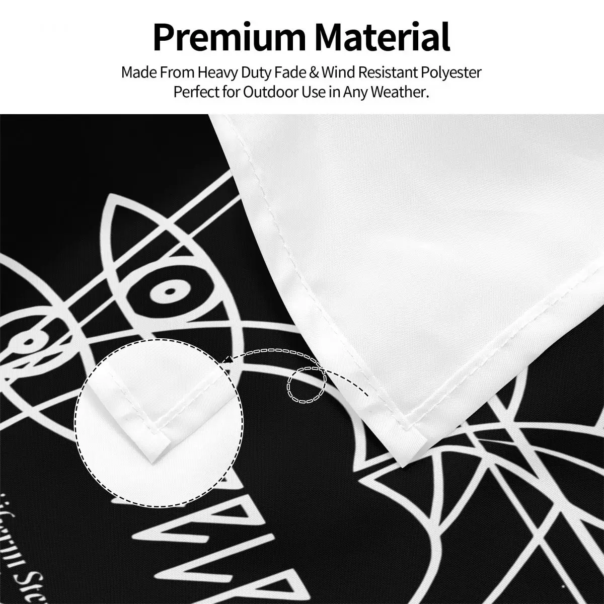 Seele Белый логотип Прапор гордости Печатный подарочный баннер для дома и улицы 90x150