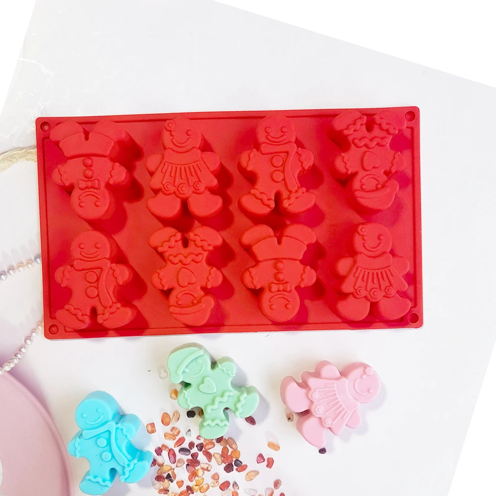 

Snowman Shaped Silicone Cake Biscuit Mold Mousse Mould Cookies 3D DIY Snowman Candle Handmade Kitchen Baking Tools