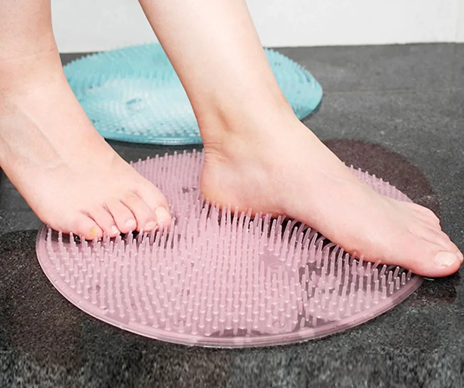 

Suction cups Bathroom Brush And Massage Pad ergonomic design