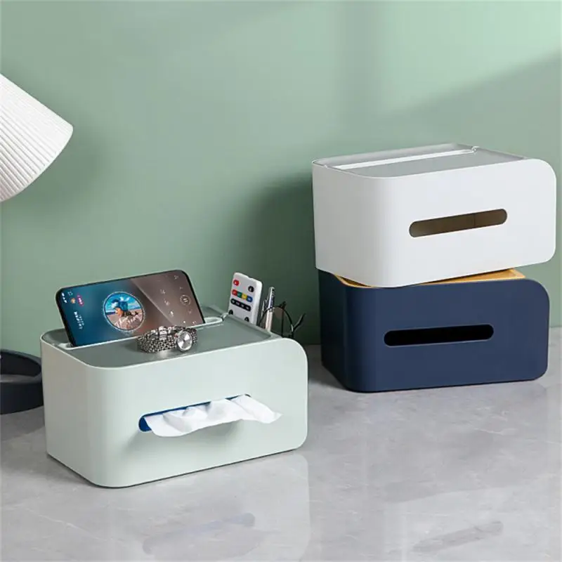 

Sundries Storage Tissue Box Multifunctional Save Space Napkin Case Paper Box Desk Organizer Restaurant Tissue Box