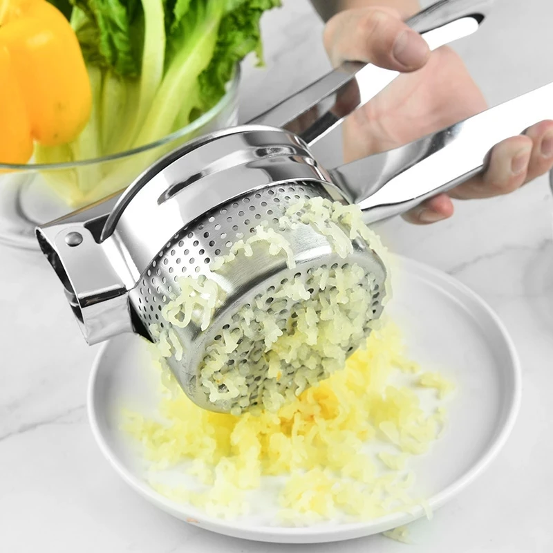 

High Quality 430 Stainless Steel Squeezer Vegetable Stuffing Dehydrator Potato Masher Ricer Fruit Press Juicer Kitchen Supplies