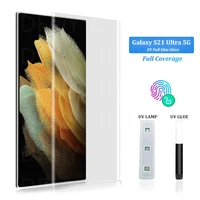 galaxy s21 ultra uv screen protector tempered glass film full screen glue for samsung s22 s10 s20 plus note 10 20 ultra 5g