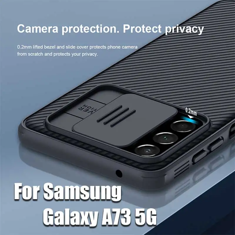 

Для Samsung Galaxy A73 5G чехол NILLKIN Camshield Pro Slide Lens задняя крышка для Samsung Galaxy A73 5G защитный чехол для камеры