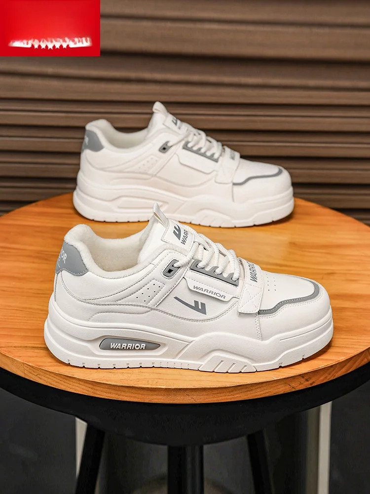 Мужская обувь Warrior белые туфли новинка зимы 2024 кроссовки на платформе мужские