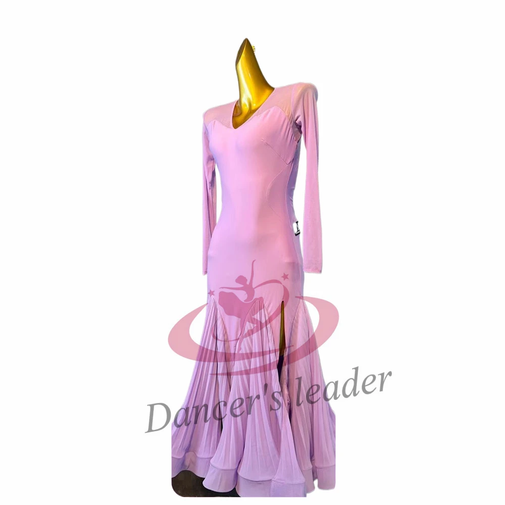 Женская приталенная юбка в стиле самбы розовая для танцевальных залов и