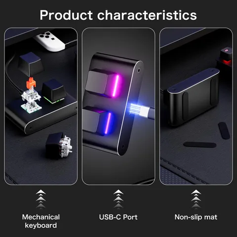 2-клавишная проводная клавиатура, мини-механическая клавиатура для одной руки, многофункциональная клавиатура с алюминиевым корпусом для компьютерной графики, киберспорта