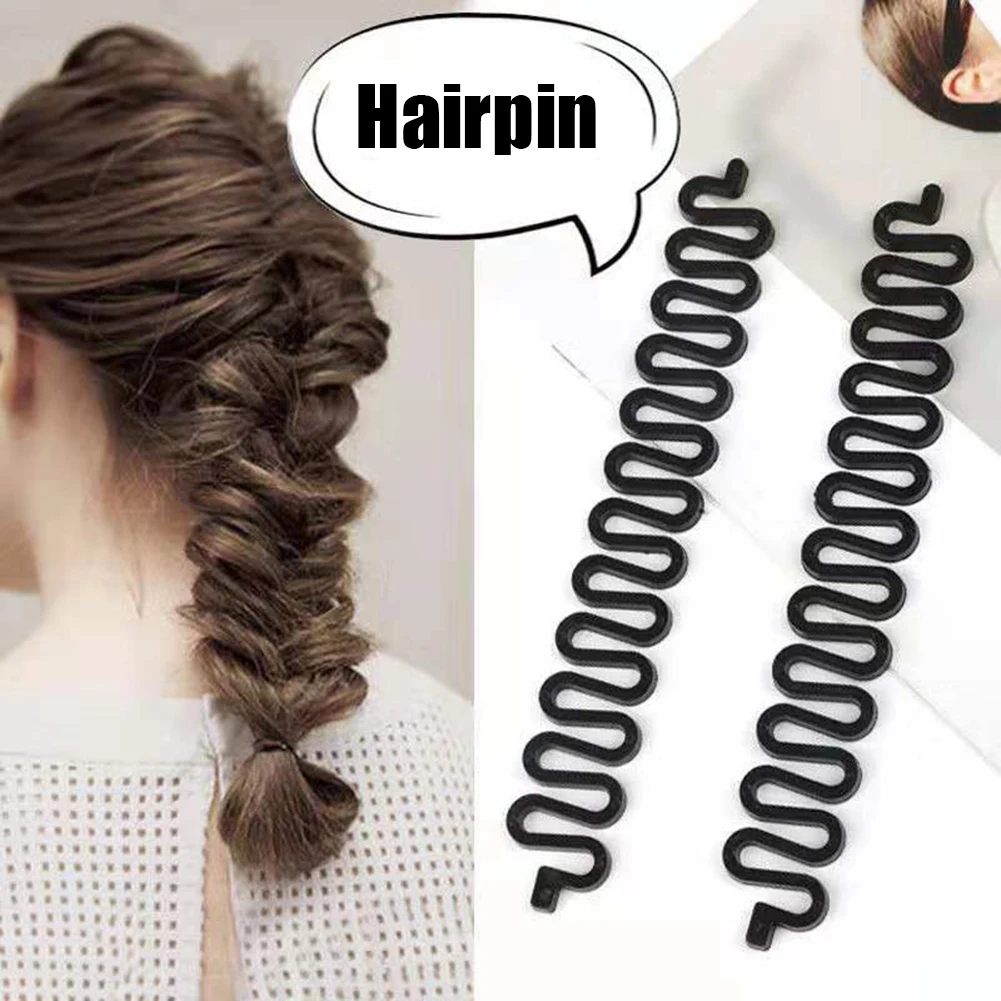 

Vintage Women Hair Braiding Tool Hair Twist Bun Plastic Hair Clips Hair Edge Curler for Headband DIY Hair Styling Accessories