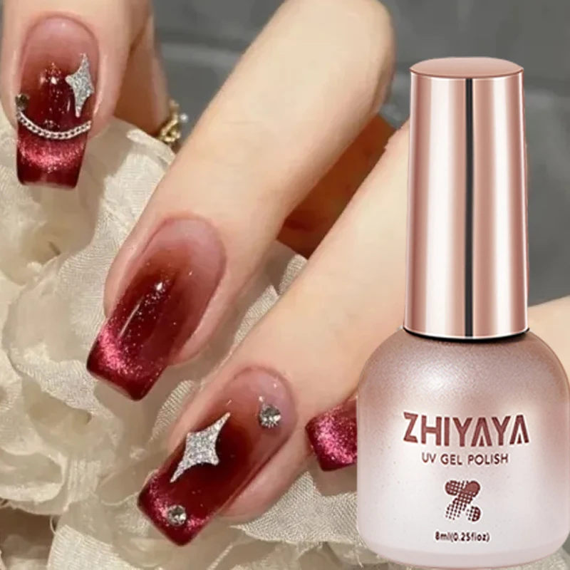 

Cat Magnetic Gel Nail Polish Semi Permanent Dynamic Glitte Reflective Red Blue Silver Effect Gel Polish Soak Off Nail Art UV Gel