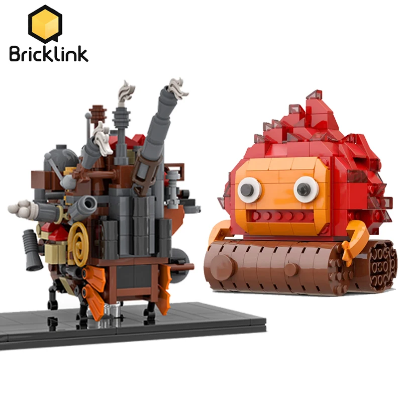 Фото Идеи Bricklink, Япония, аниме, движущиеся замки, огонь, демон, Calcifer, креативный эксперт, архитектура, строительные блоки, игрушки, подарок для детей №1