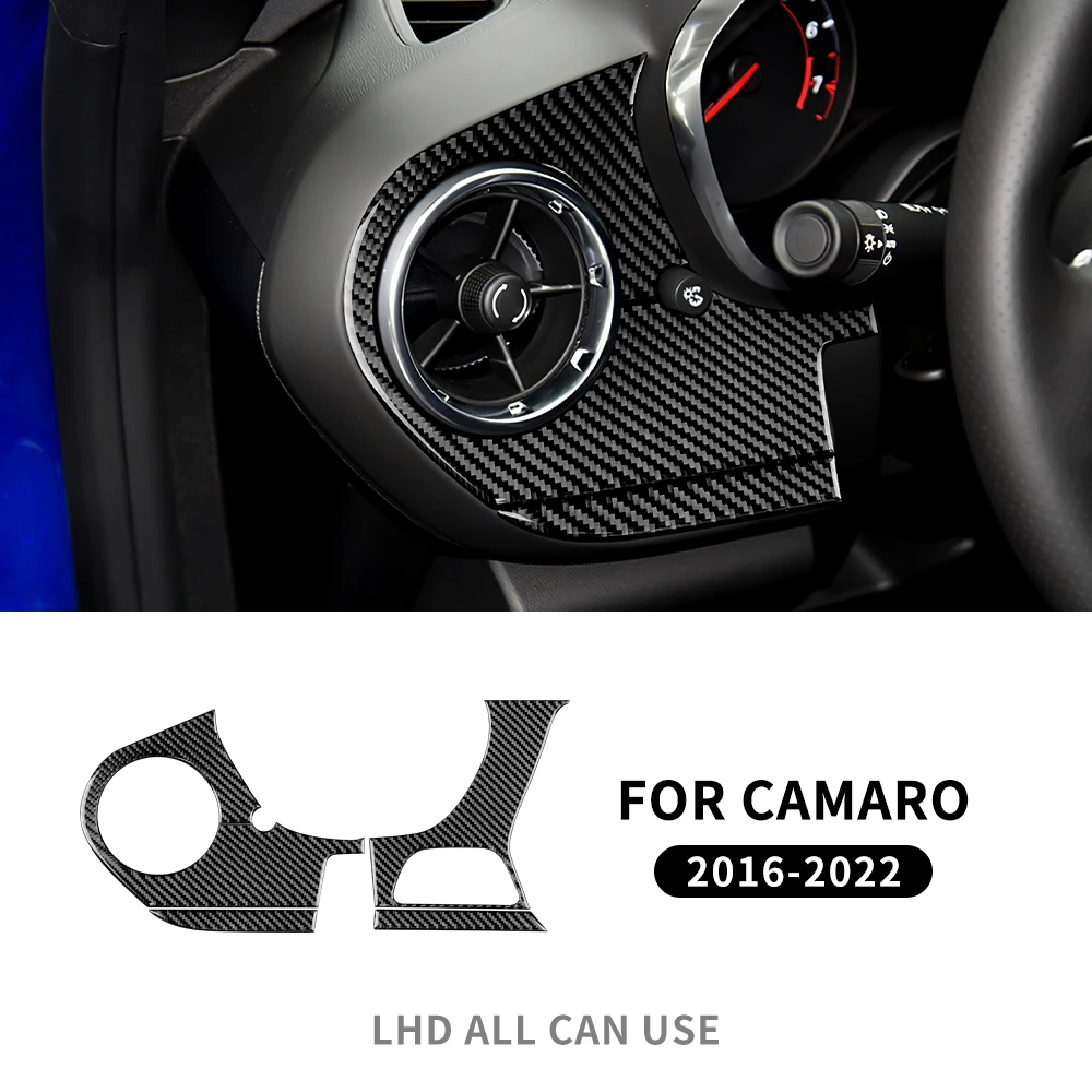

Наклейка из настоящего углеродного волокна для Chevrolet Camaro 2016 2017 2018 2019 2020 2021 2022 2023, аксессуары для рамы приборной панели спидометра