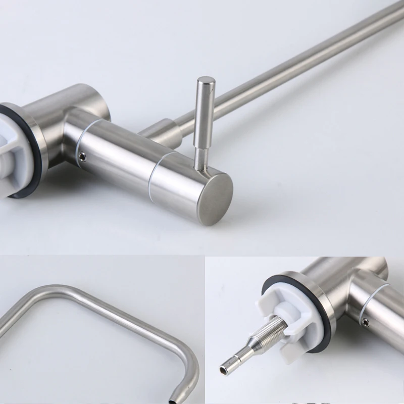 Кухонный смеситель из нержавеющей стали для питьевой воды складной
