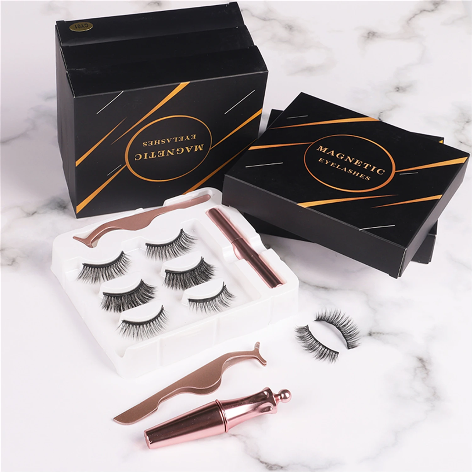 

Набор Магнитных подводки для глаз UEE, 3 пары, 5 магнитов/накладные ресницы, натуральные водонепроницаемые долговечные инструменты для наращи...