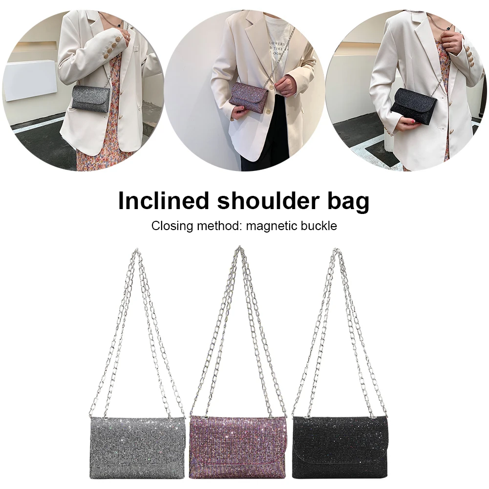 Модный Блестящий клатч с блестками вечерняя сумочка блестящий дизайнерский