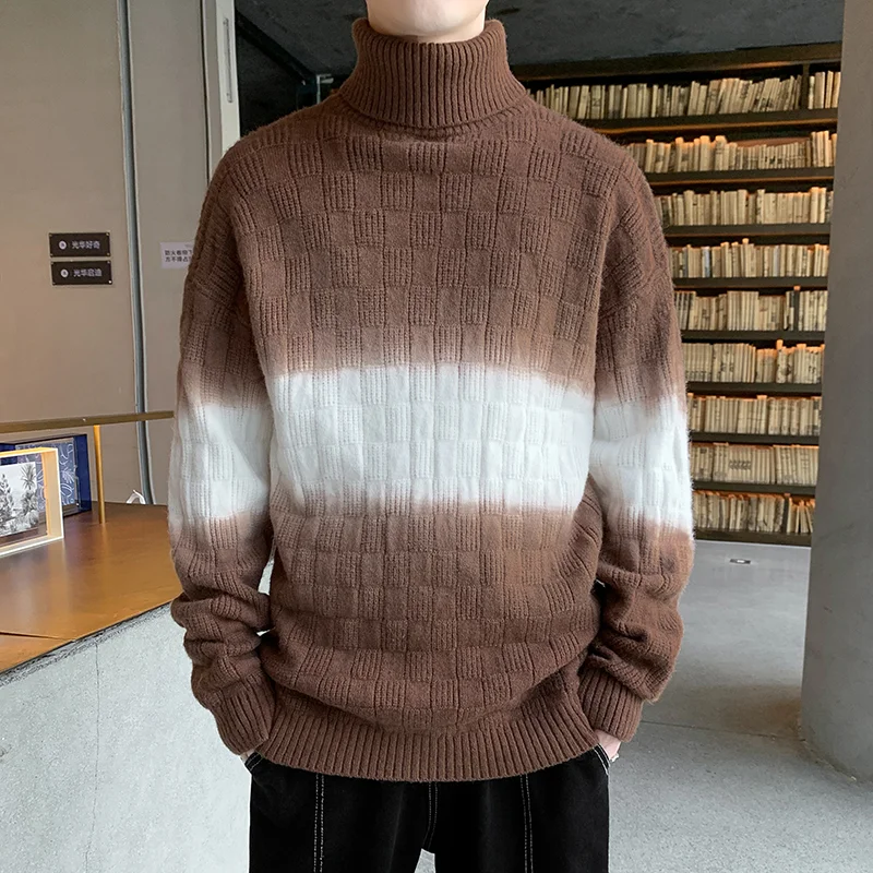 

2022 Winter New Men's Trendy Knitted Sweater Comfortable High-quality High-neck Long-sleeved Casual All-match Top