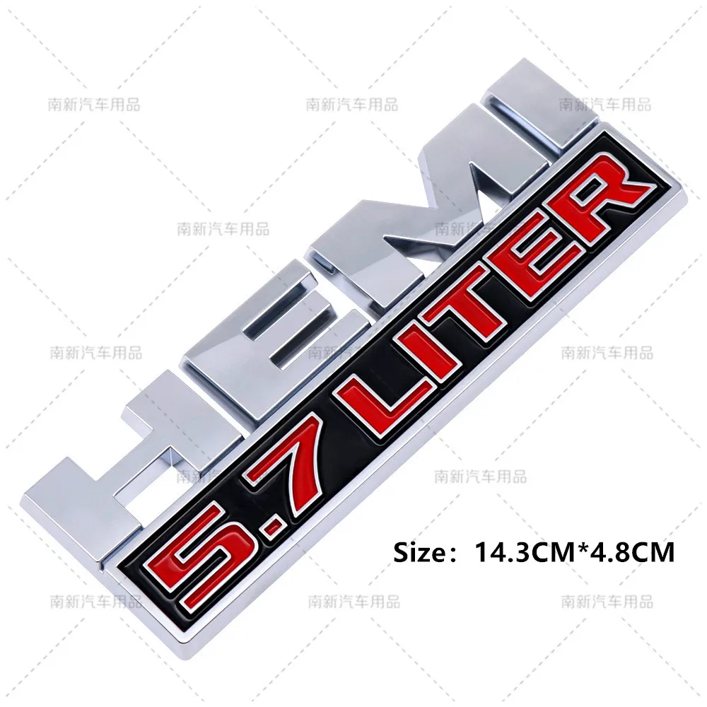 

ABS Hemi 5,7 литровые наклейки на крыло автомобиля, значок двигателя, эмблема заднего багажника для калибра, путешествий, каравана, Ram Viper Avenger Challenger