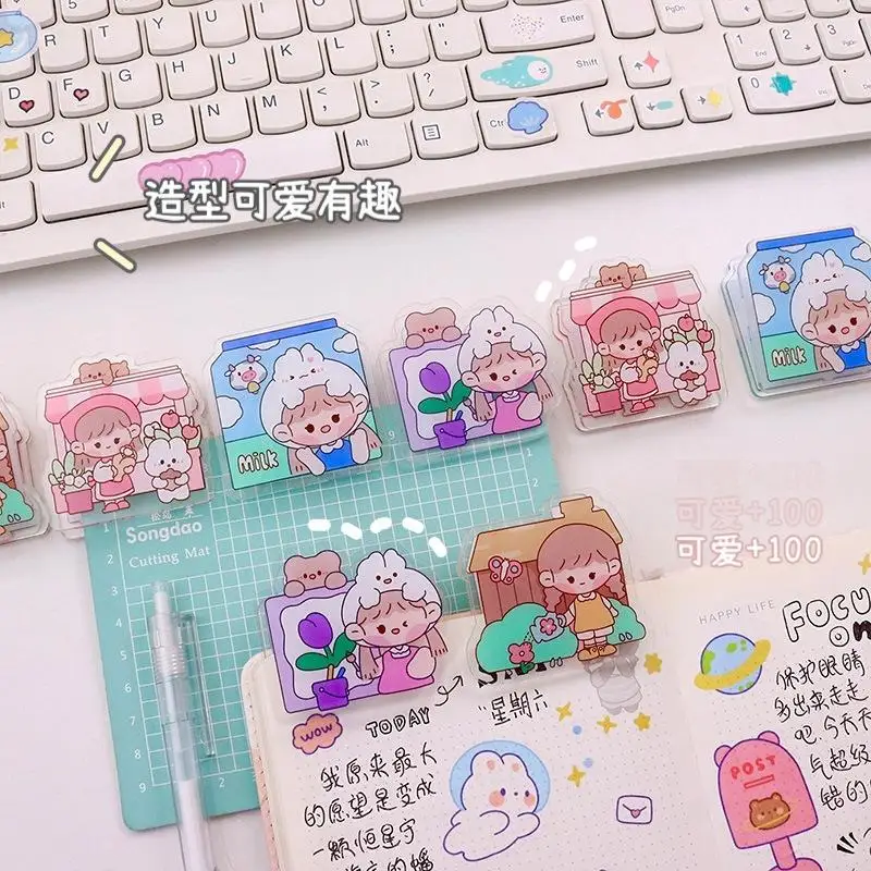 Милые акриловые папки для файлов Kawaii девочек зажим книг мультяшное руководство