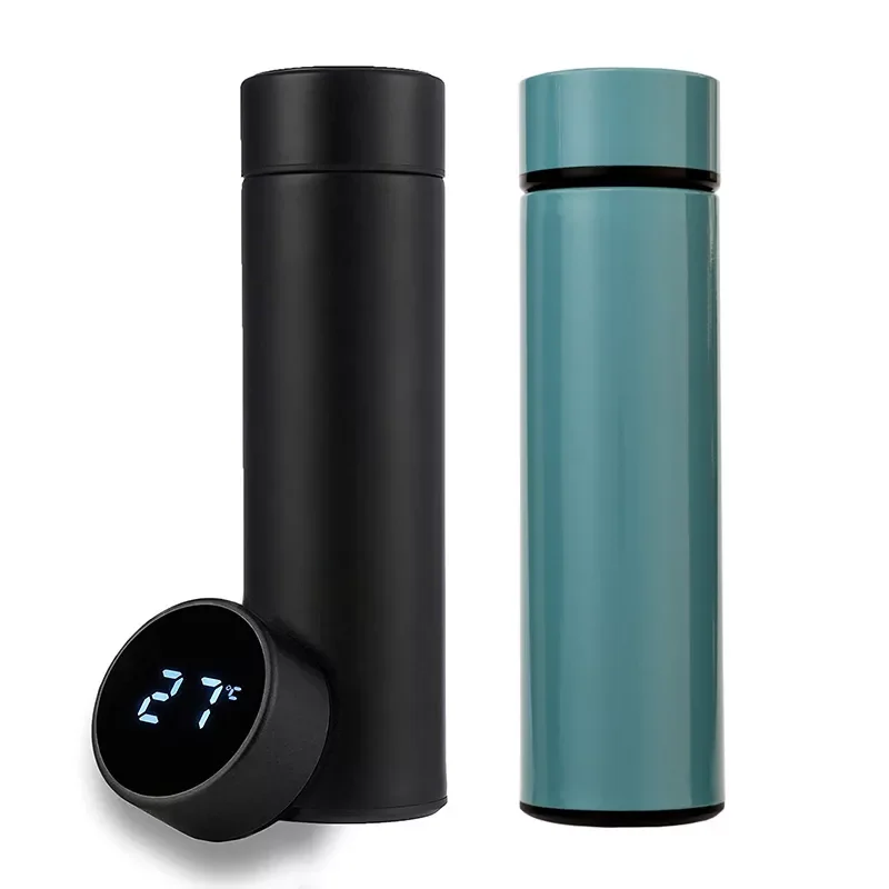 

Stainless Steel Smart Water Bottle, Leak Proof, Double Walled, Keep Drink Hot & Cold, LCD Temperature Display