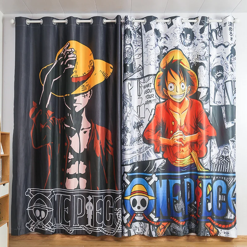 

Indecor Anime One PCS Monkey D. Luffy 3D Printed Blackout Curtain for Kids Adults Bedroom Living Room Home Decor