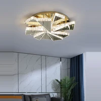 LED Modern Gold Silver Crystal Stainless Steel Dimmable Round Lustre Chandelier Lighting Lamparas De Techo For Foyer Bedroom