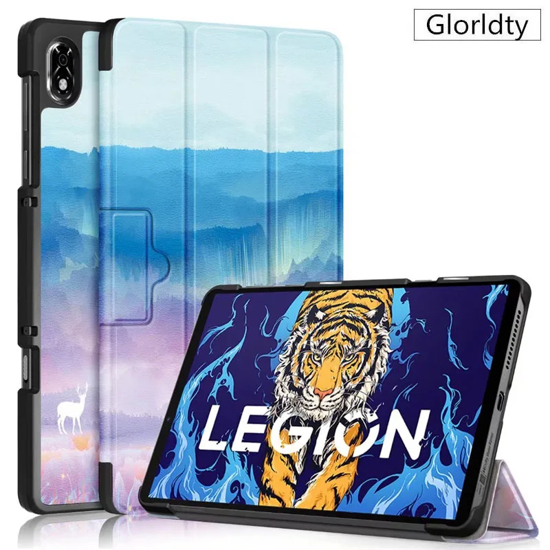 

For Lenovo Y700 Case Cover PU Leather Hard PC Back Magnetic Shell for Lenovo Legion Y700 2022 8.8 inch Tablet Gaming Kids